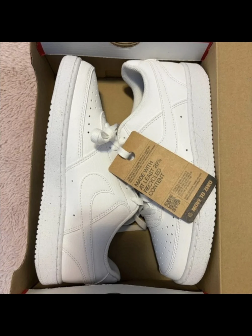 Nike Court Vision Lo NN White Sneakers - Size 8.5 Women's - Picture 2 of 3